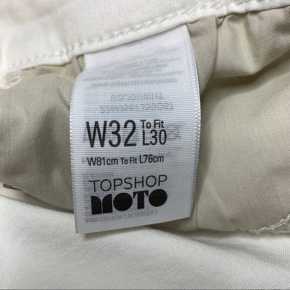 TOPSHOP Moto Leigh Pant White 32W 30L Fits Smaller - Picture 5 of 8